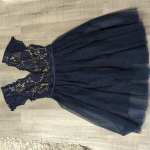 Tulle and Lace navy dress